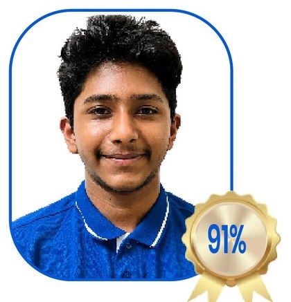 Rahul Gowda P — 91% in X-Std 2025-26